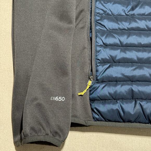 Eddie Bauer Mens L Tall Emberlite Hybrid Jacket Full Zip Black Gray EB650 Down - Picture 4 of 8